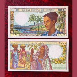COMMORES 1000 FRANCS, P-11b, ND(1984-2004), Banknote, UNC RARE
