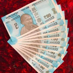 Rs 50 India Banknote Fancy Set 000333 GEM UNC 10 NOTES Same Number Set Same Inset Same Signature
