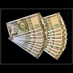 Rs 500 India Banknote 19 Note Solid Fancy Number Set 111111 to 1000000 Gem Unc Unique and Rare