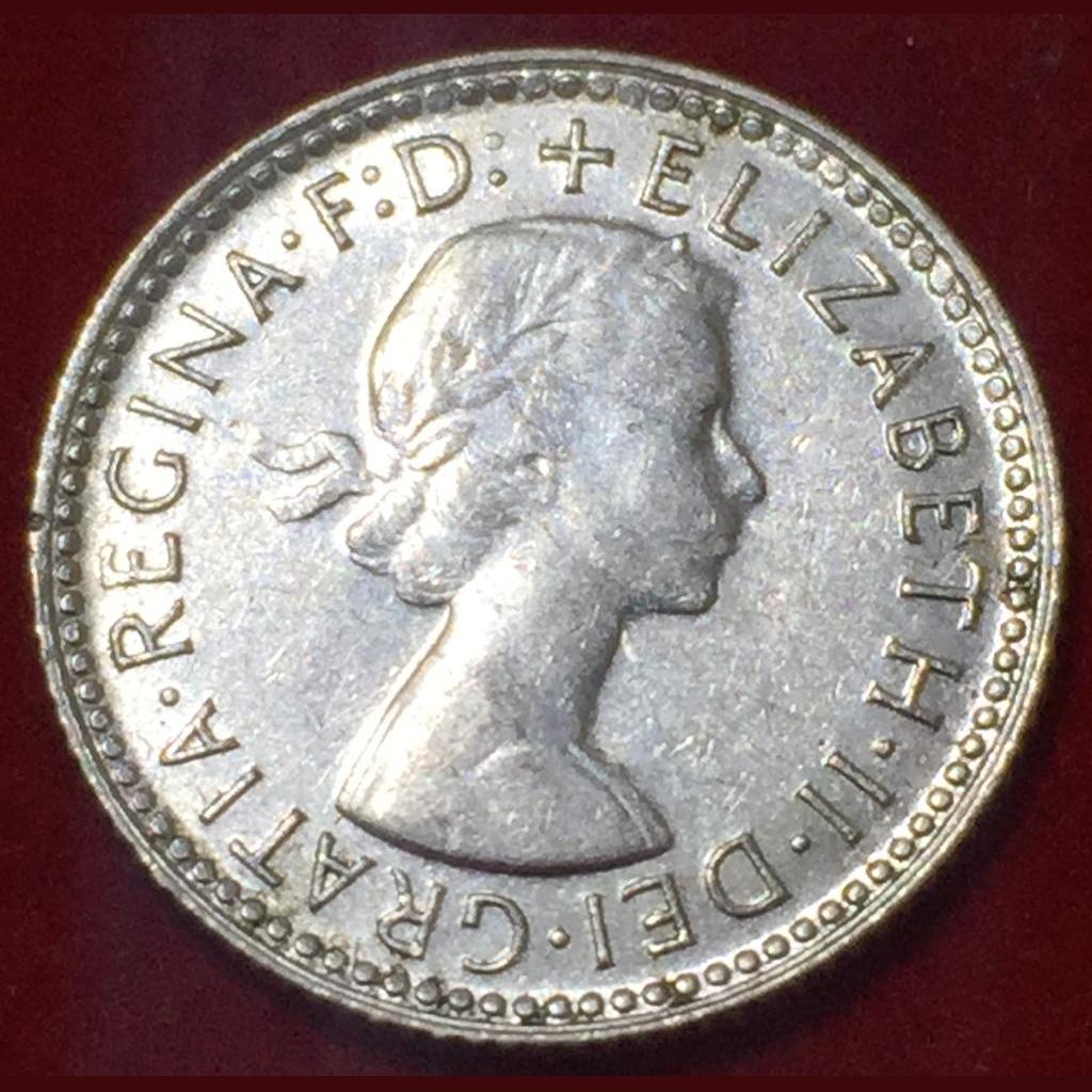 1960 Australia 6 Pence - Elizabeth II with "F:D:" Silver Coin Top Condition #N233 - Image 2