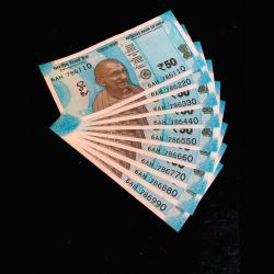 Rs 50 Issue India Banknote Fancy Set 786110 TO 786990 Gem Unc Unique Set