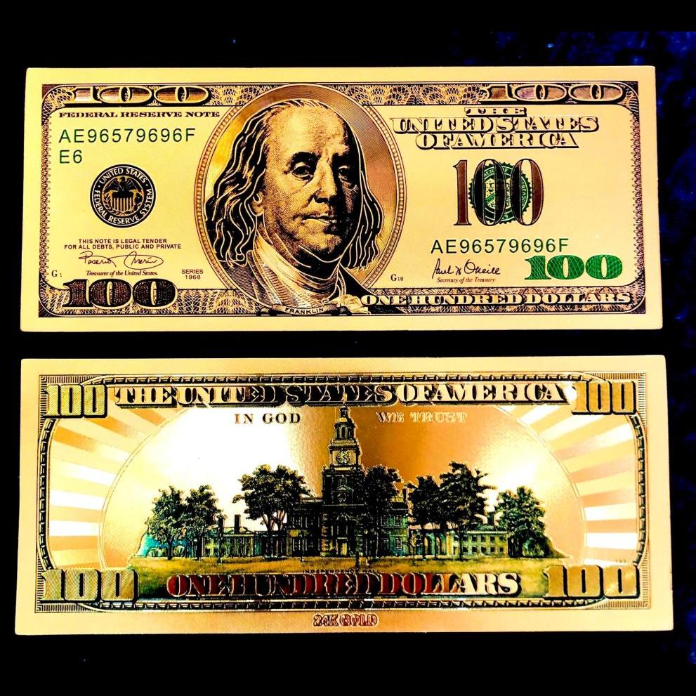 United States of America 100 Dollar Gold Plated Token Fantasy Unique Collectible Item Series 3