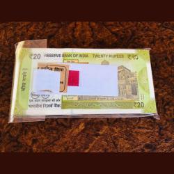 Alternative view of Rs 20 India Banknote Replacement Star Issue 50W Serial Bundle GEM UNC 2021Issue Rare