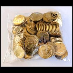 Alternative view of Rs 5 Birth Centenary of Begham Akhtar 100 Coin Pouch Unique and Rare Hyderabad Mint Rare Star Mark