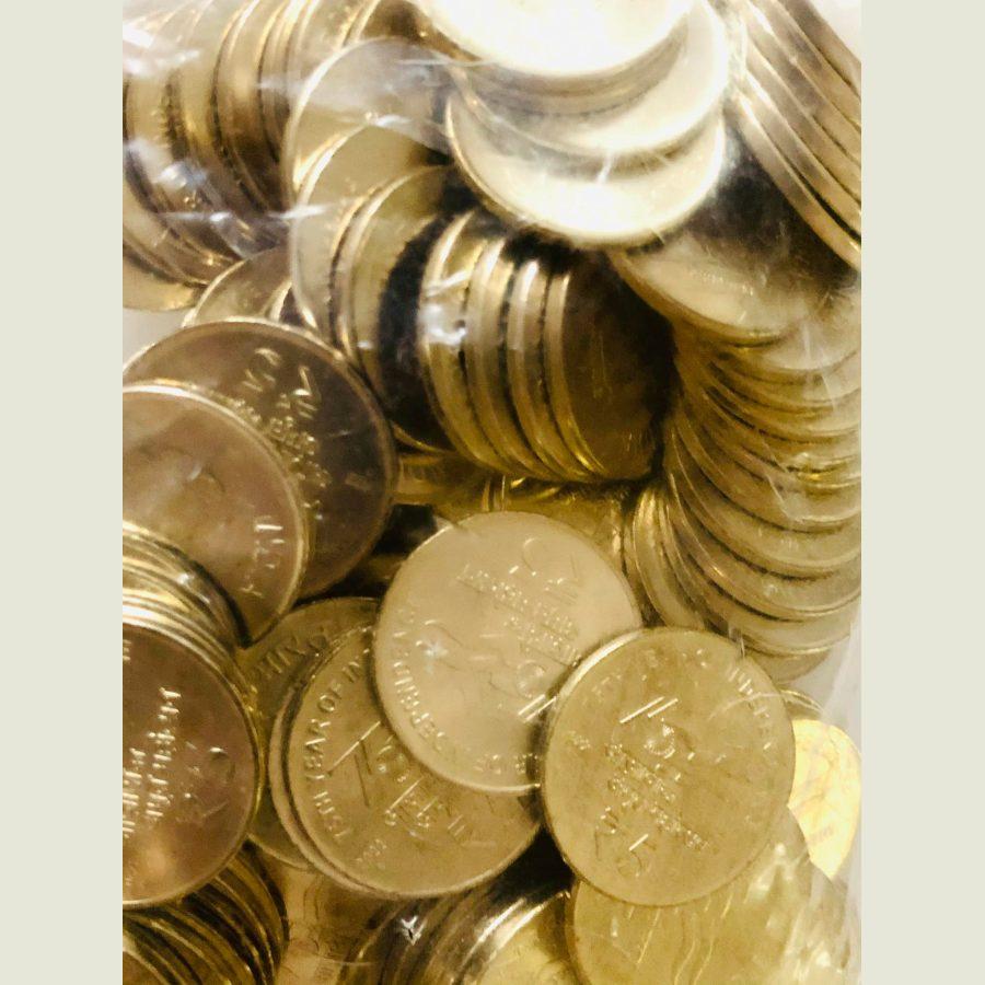 Rs 5 RBI 100 Coin Seal 75 Year Of Independence Packet Republic India Issue 2022 Mumbai Mint - Image 2