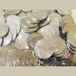 Alternative view of Rs 2 RBI 100 Coin Seal 75 Year Of Independence Packet Republic India Issue 2022 Mumbai Mint