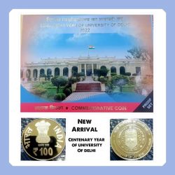 Rs 100 Republic India Commemorative Issue Centenary Year University Of Delhi Proof Set