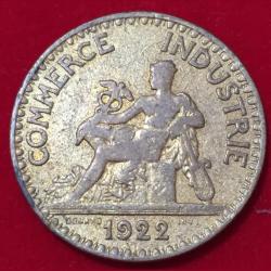 France 2 Francs Chambers of Commerce 1922 Rare Coin Lowest Price #B125