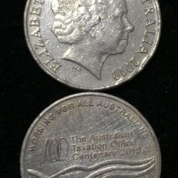 Australia 20 Cents 2010 - Elizabeth II 4th Portrait - Centenary of the Taxation Office Commemorative issue rare Coin #D-23