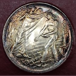 Alternative view of San Marino 500 Lira Silver Coin mint pack Foldar gem unc condition with Foldar