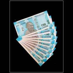 Rs 50 India Banknote Solid Fancy Set 100000 to 900000 Gem Unc Unique Collection