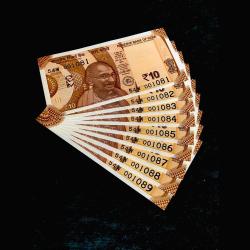 Rs 10 India Banknote Fancy Number 001081 to 001089 Gem UNC Set Same Prefix Unique