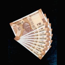 Rs 10 Issue India Banknote Fancy Set 786987 TO 786210 Gem Unc Unique Set