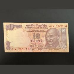 Extremely rare issue in 10rs semi fancy number 786214.. only 3 prefix comes in 2016 issue. 😍😍