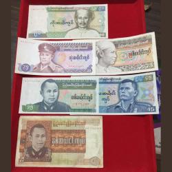 Burma 6 pcs Different Top Condition Old Issue Note