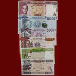 Guinee 6 Different note Gem unc Rare note