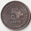 Malaya Five Cents 1950 Copper-Nickel Coins of George VI Collectible Coins of Malaysia