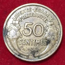 Alternative view of 1932 France 50 Centimes Rare Coin Lowest Price #N175