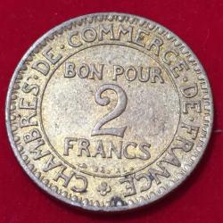 Alternative view of France 2 Francs Chambers of Commerce 1922 Rare Coin Lowest Price #B125