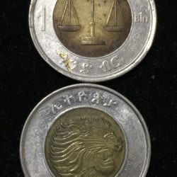 Ethiopia 1 Birr (2010-2020) Rare Bimettalic Coin #D-24