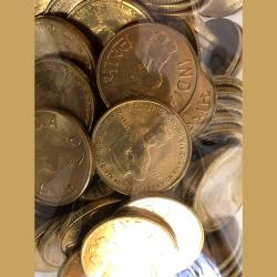 Alternative view of Rs 5 Swami Vivekananda RBI Seal 100 Coin Pouch Unique and Rare Kolkata Mint