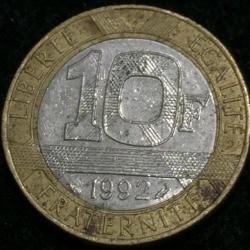 France 10 Francs 1992 Lowest Price Coin #L-168