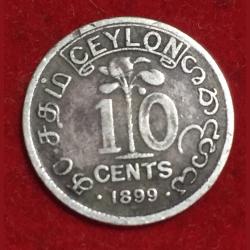 Sri Lanka › Ceylon (1899) 10 Cents - Victoria ; Silver (.800) Coin Lowest price #Z-302
