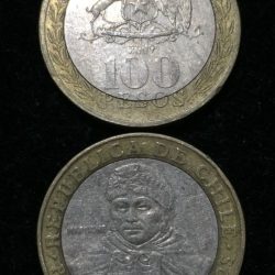 Chile 100 Pesos (2001-2022) Rare Bimetallic Coin #D-25