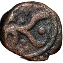 Alternative view of Copper Paisa of Jawad Mint of Gwalior State Anonymous Issue with Spear KM 101