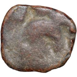 Alternative view of Lead Heavy Coin of Satavahan Dynasty (1st Cen. BC) from Vidarbha Elephant/Bold Nandipad