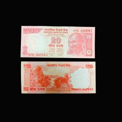 Rs 20 India Banknote Solid Fancy Number 000541Telescope Issue Gem Unc Unique and Rare