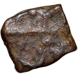 Alternative view of Copper 1/4 Falus of Akbar(AD 1556-1605) of Hastam-Hissa Type ilahi Month Di Very Rare Denomination