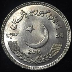 Alternative view of Pakistan 50 Rupees Abdul Sattar Edhi 2016 Unc Commemorative issue Coin #Z53