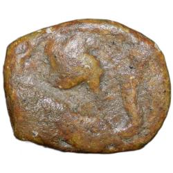 Lead Coin of Satavahan Dynasty (1st Cen. BC) from Vidarbha with Elephant-Swastik/Ujjaini