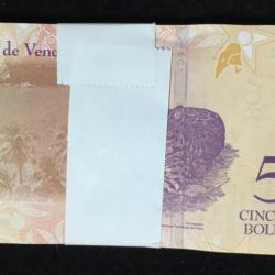 Alternative view of Venezuela 50 Bolivars (100 Note) Serial Packet