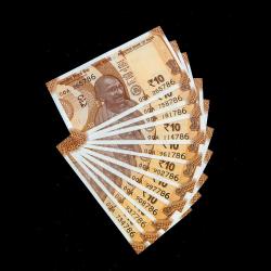 Rs 10 India Banknote 2021 Issue 10Notes Ending 786 GEM UNC 0AA Prefix Unique and Rare