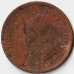 One Quarter Anna 1911 Bronze Coin of King George V British India Coinage