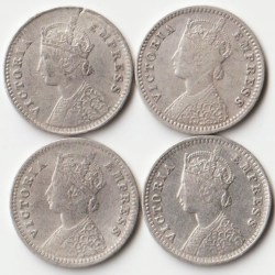 Rare Two Anna 1900 Silver Coin of Victoria Empress British India Coiange Randomly Single Coin given from a Lot