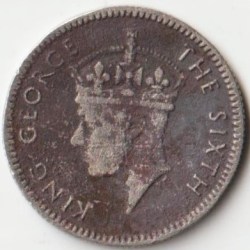 Malaya Five Cents 1950 Copper-Nickel Coins of George VI Collectible Coins of Malaysia