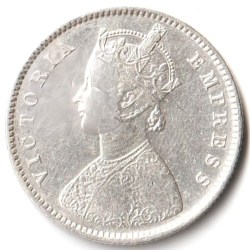 Alternative view of Half Rupee 1899 Bombay Mint of Victoria Empress SCARE Collectible British India Silver Coin