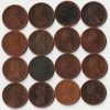 Rare 16 Coins Set of 1/12 Anna 1862 to 1901 Copper Coins of Victoria Queen British India Coinage