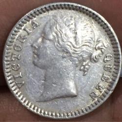 Alternative view of 1840 , 1/4 Rupees East India company ( Divided Legend Type ) very High Grade # Sku 187