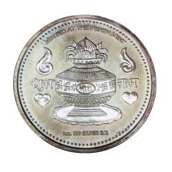 Alternative view of 1 Oz Shree Mahalaxmi Pujan Subh Labh 999 Pure Silver Unique And Rare Perth Mint