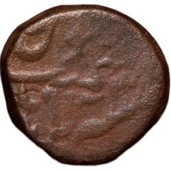 Alternative view of Copper Paisa of Gwalior State INO Shah Alam II (AD 1759-1806) of Burhanpur Mint Anonymous Type