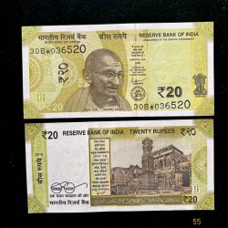 ES55 Rs 20 India Banknote Star Replacement Issue 30B INSET R 2019 Limited Issue