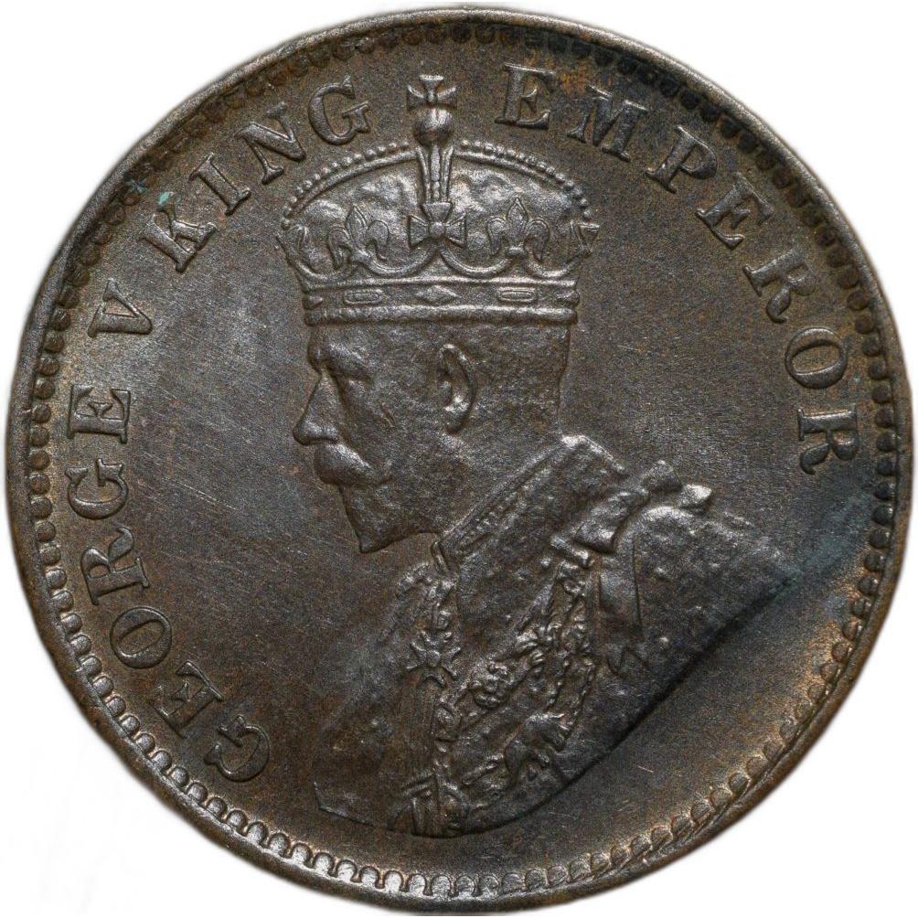 Bronze 1/4 Anna of George V (AD 1934) of Calcutta Mint About UNC Grade