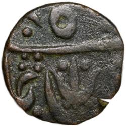 Copper Paisa of Jankoji Rao(AD1827-1843) of Gwalior State Lashkar Mint KM 131.2