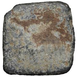 Alternative view of Lead Coin of Satavahana Dynasty (1st Cen. BC) from Nashik Region Lion-Swastika/Ujjaini