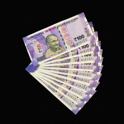 Rs 100 India Banknote Triple Repeater 10 Note Same Number Set 010101 Gem UNC