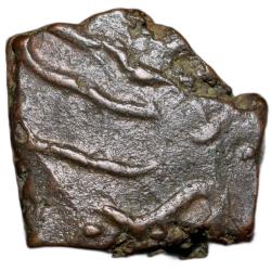 Copper Paisa of Hyderabad State Feudatory Basmatnagar (18th Cen. AD) Anonymous Type